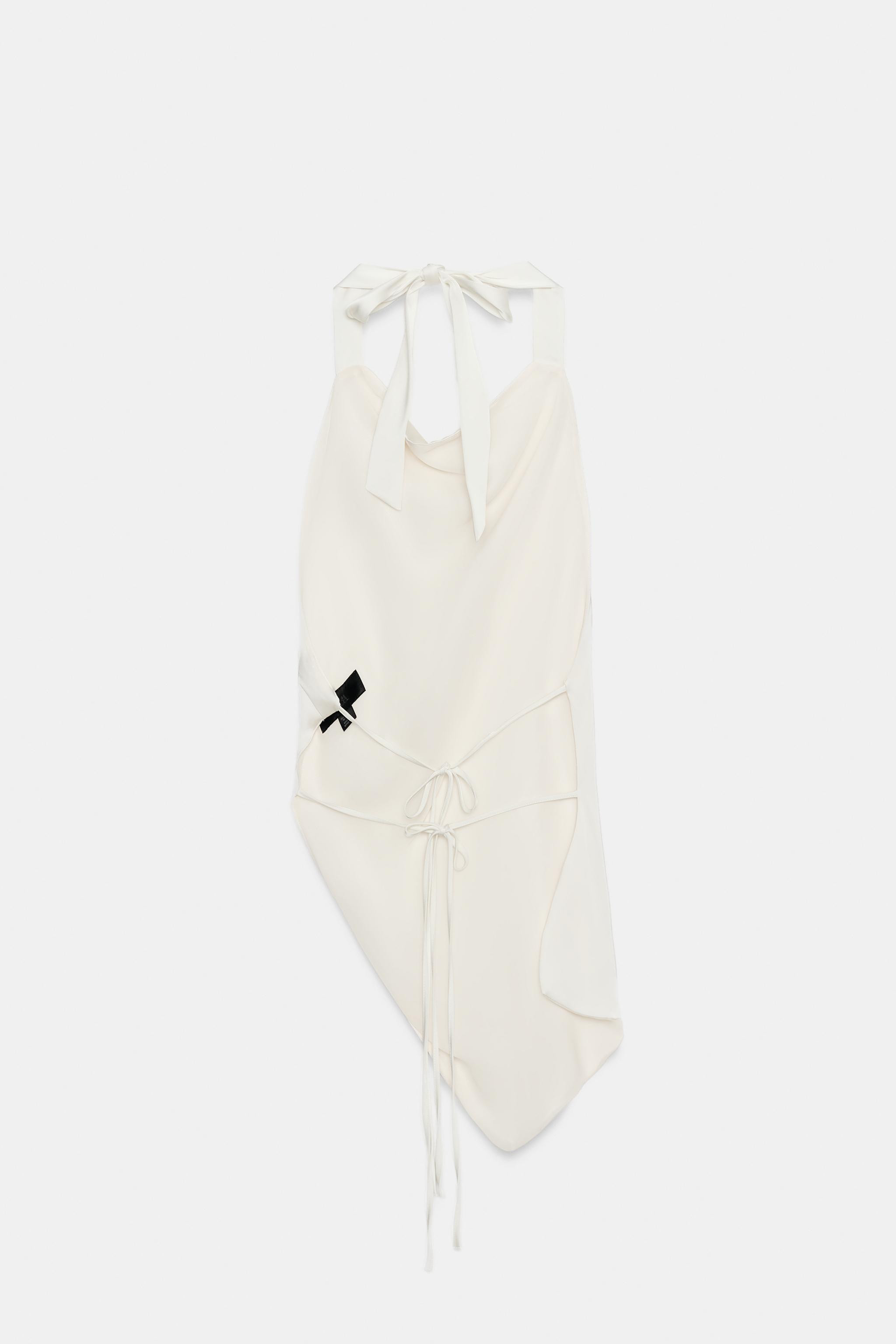 ASYMMETRIC DRAPED HALTER TOP | Zara US