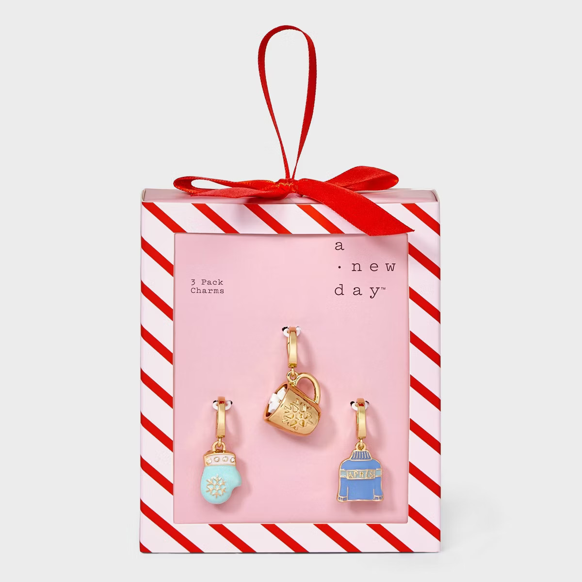 Mitten Hot Cocoa and Sweater Charm Necklace Set 3pc - A New Day™ Gold | Target