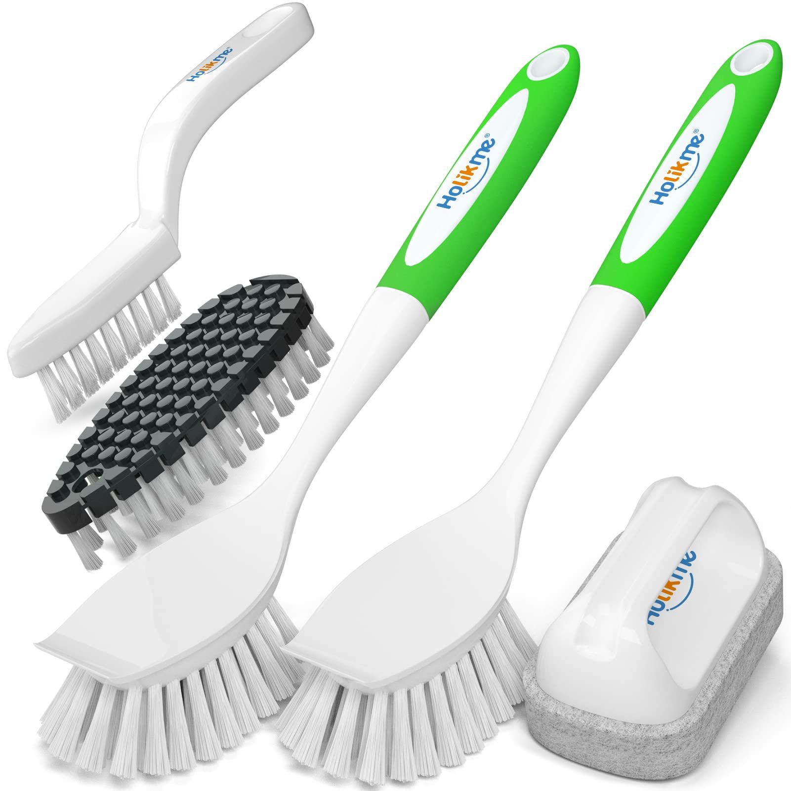 Holikme 5 Pack Kitchen Cleaning Brush Set, Dish Brush for Cleaning, Kitchen Scrub Brush&Bendable Cle | Amazon (US)