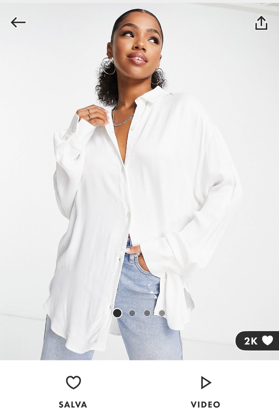 Camicia bianca lunga per cliente