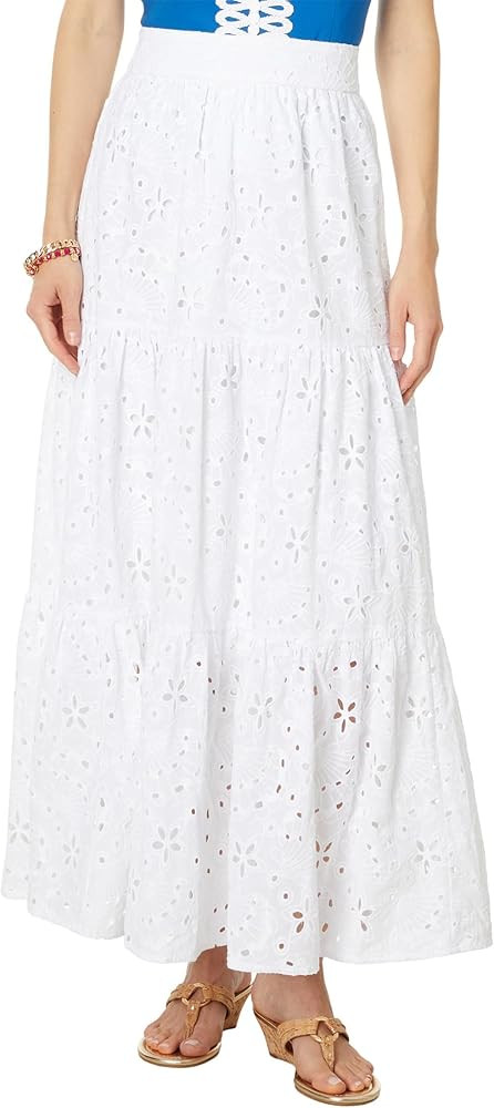 Lilly Pulitzer Women's Winslow Eyelet Maxi Skirt | Amazon (US)