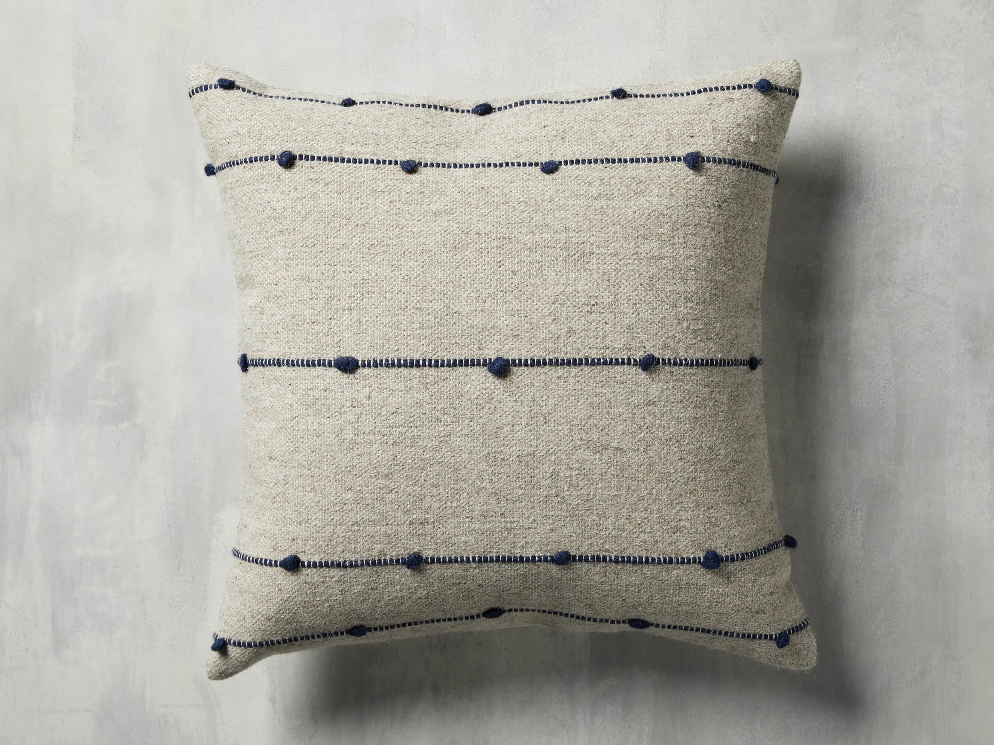NUBBY STRIPE SQUARE PILLOW COVER IN NATURAL | Arhaus