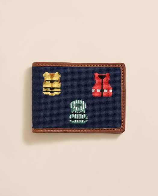 Brooks Brothers Men's Smathers & Branson Needlepoint Life Vest Wallet Shoes | Brooks Brothers