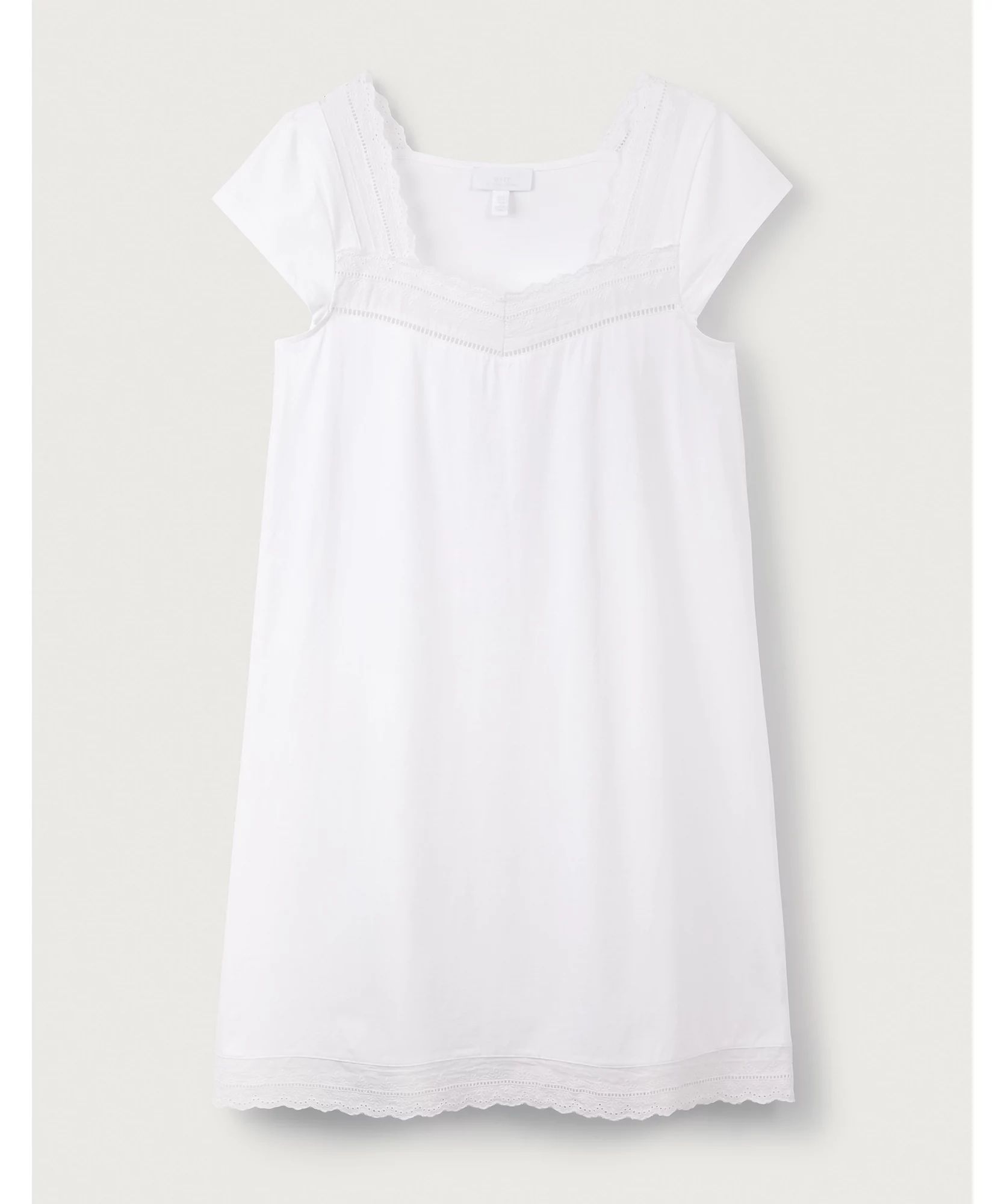 Cotton-Jersey Lace-Trim Nightie | The White Company (UK)