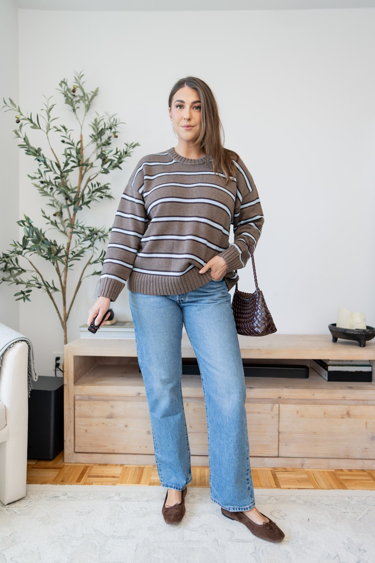 This striped cotton sweater is such an easy fall staple 🤎 100% cotton, perfectly cozy, and so cute styled with relaxed denim and simple flats. One of those throw-on-and-go pieces I’ll be reaching for all season.

fall outfit, striped sweater, 100% cotton sweater, cozy fall sweater, women’s fall fashion, casual fall outfit, straight leg jeans, ballet flats, neutral fall outfit, everyday fall style

#LTKootd #LTKSeasonal #LTKMidsize