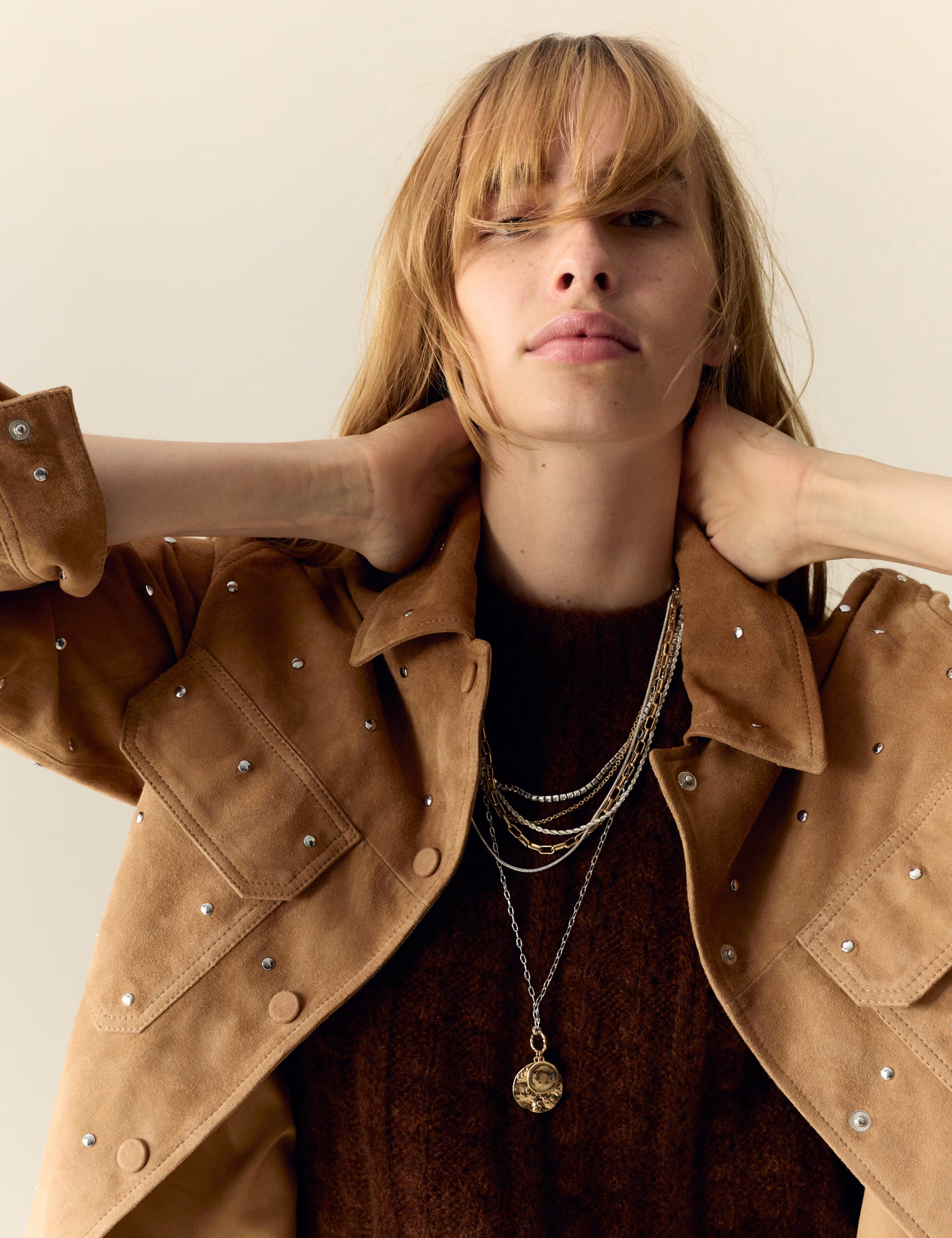 Suede Studded Shacket | Marks & Spencer (UK)