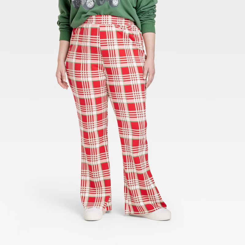 Women's Matching Graphic Plaid Pants | Target