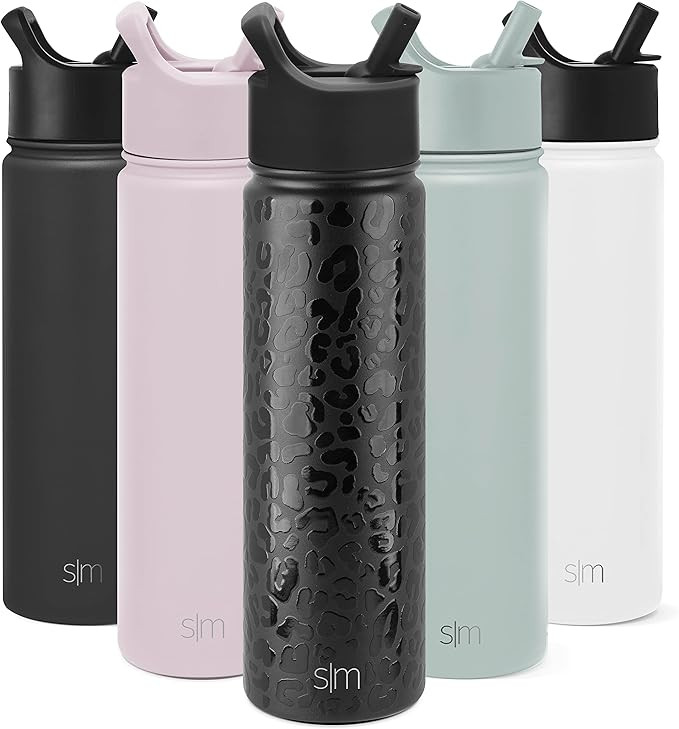 Simple Modern Leopard Water Bottle with Straw Lid Vacuum Insulated Stainless Steel Metal Thermos ... | Amazon (US)