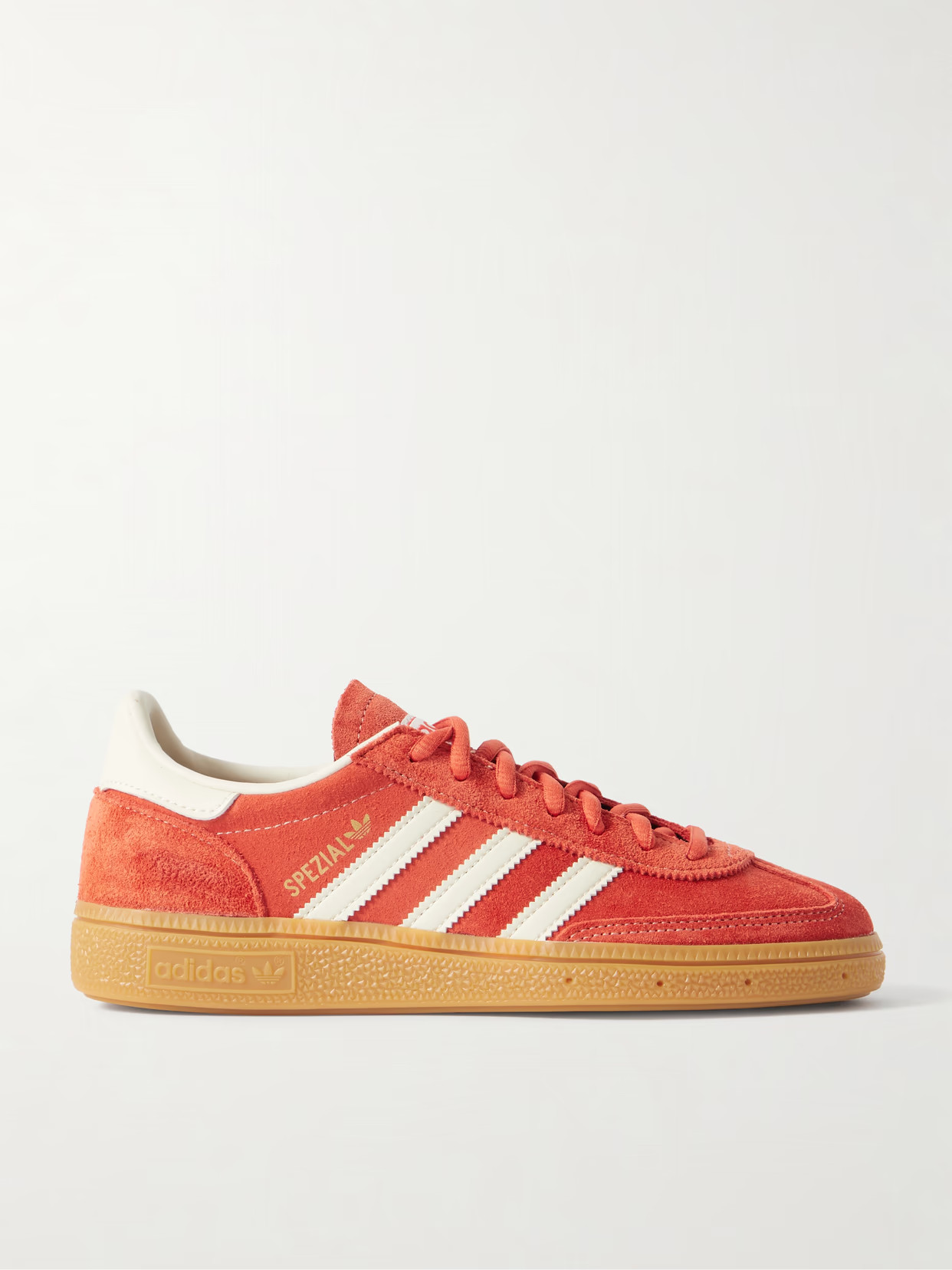 adidas Originals - Handball Spezial Leather-trimmed Suede Sneakers - Red | NET-A-PORTER (US)