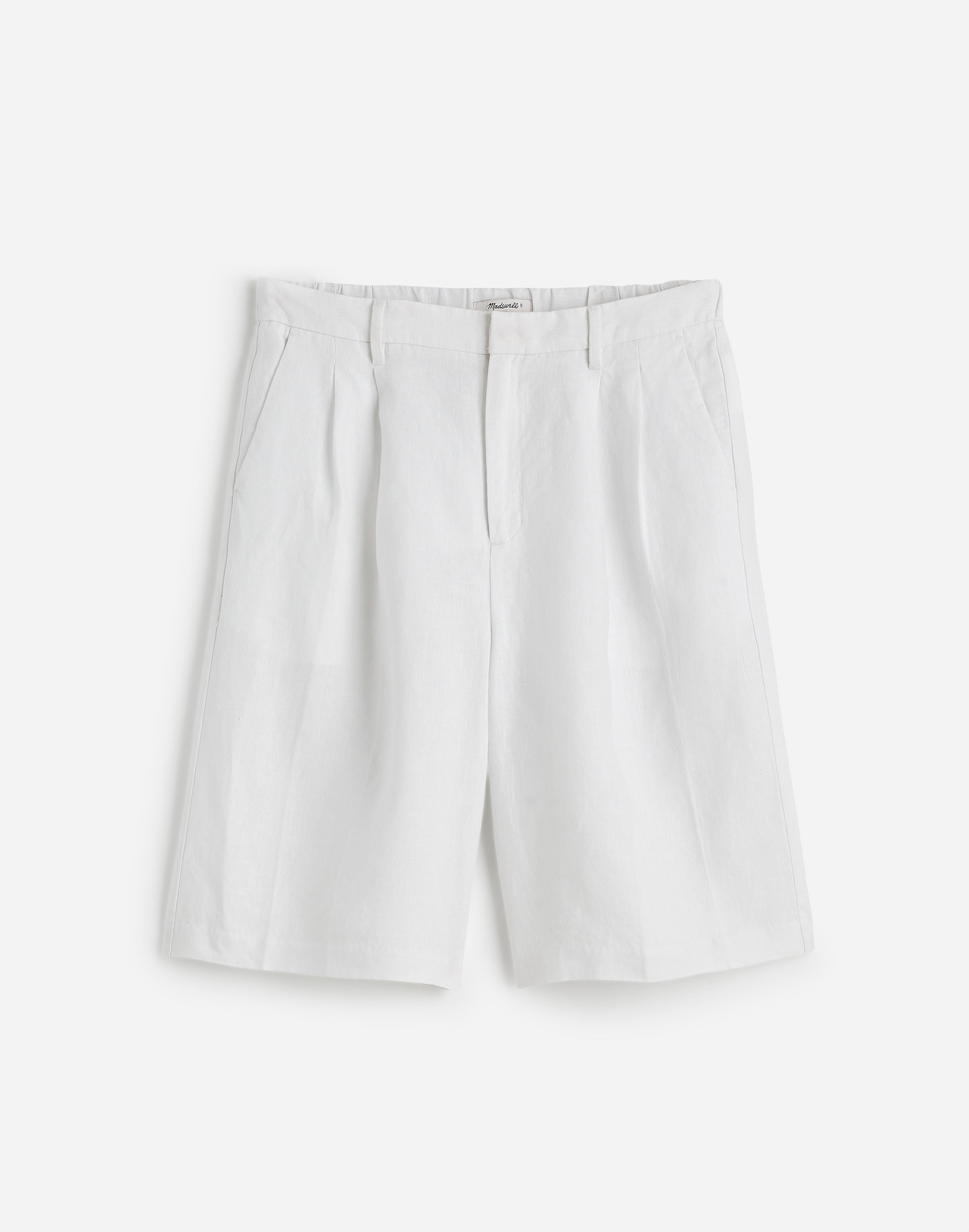 Relaxed Pleated Trouser Shorts in 100% Linen | Madewell
