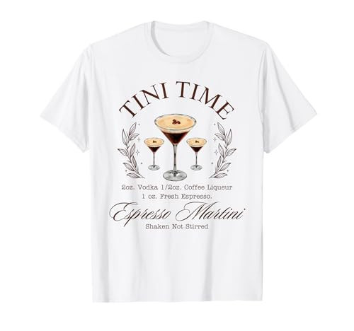 Tini Time Espresso Martini Coffee Cocktail T-Shirt | Amazon (US)
