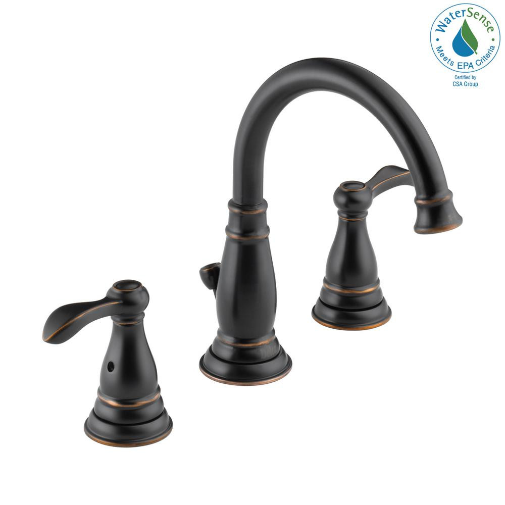 Delta Porter 8 in. Widespread 2-Handle Bathroom Faucet in Oil Rubbed Bronze-35984LF-OB-ECO - The ... | The Home Depot