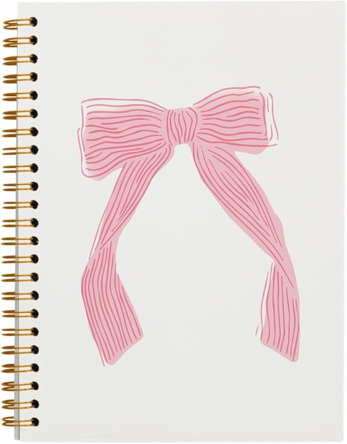 QUICQOD Coquette Pink Bow Notebook Journals,Preppy Funky Notebook for Teen Girls Women,Trendy Har... | Amazon (US)
