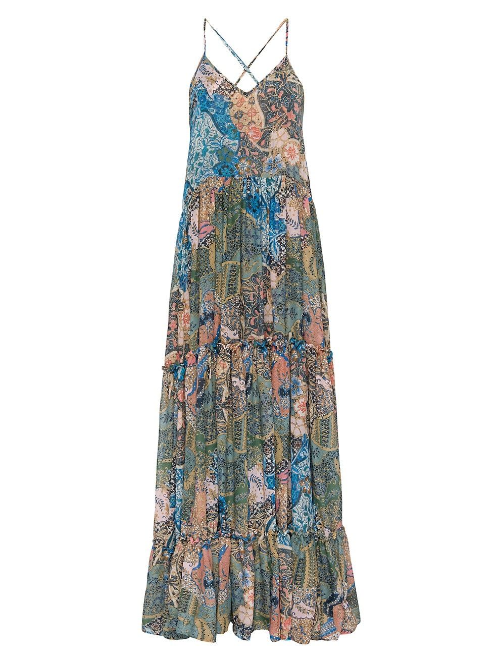 MISA Los Angeles Kali Patchwork Printed Maxi Dress | Saks Fifth Avenue