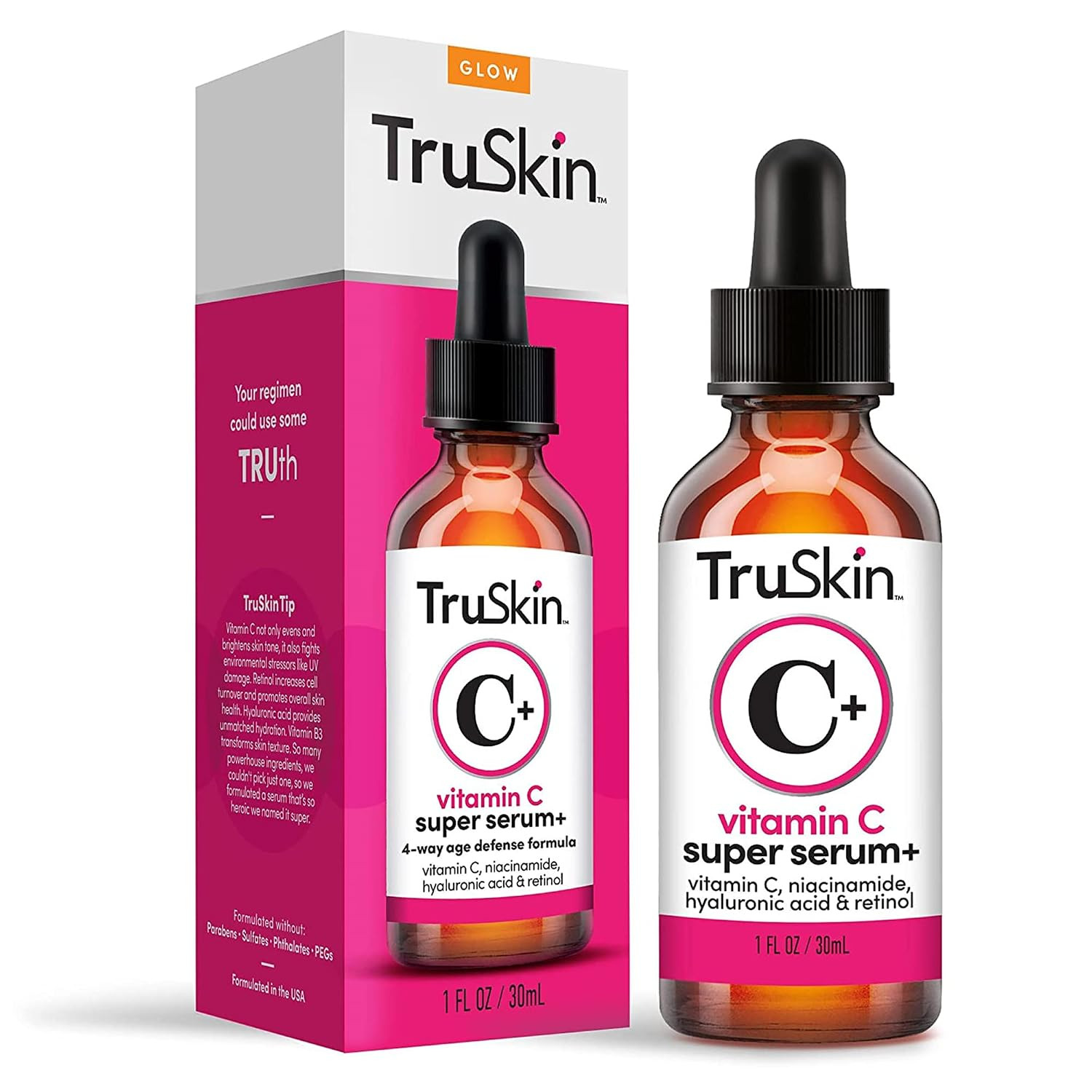 TruSkin Vitamin C Super Serum for Face, 5 Skin Benefits, 1 fl oz | Amazon (US)
