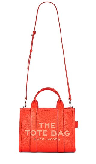 The Small Leather Tote Bag in Electric Orange | Revolve Clothing (Global)