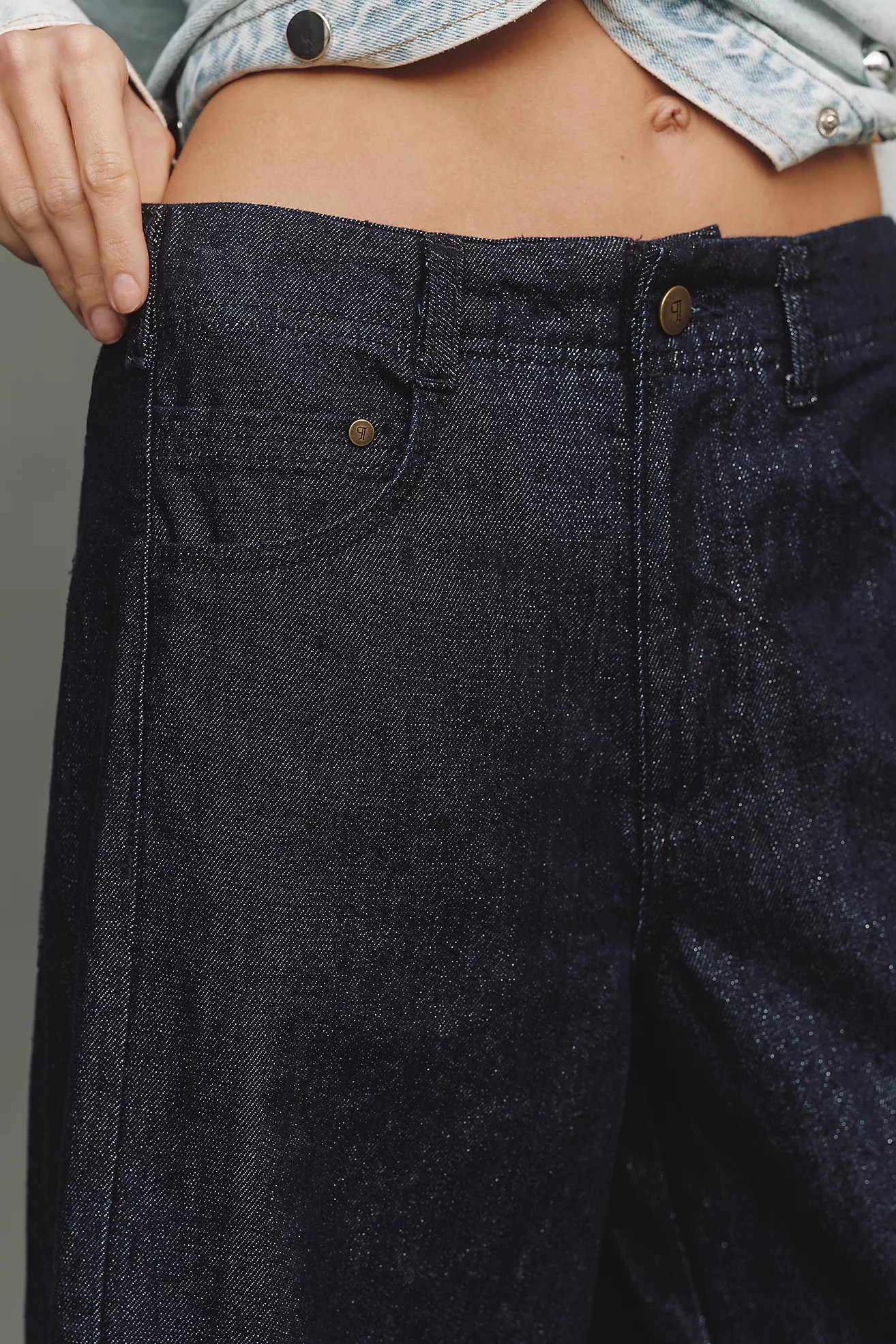 The Adi Sparkle Mid-Rise Flare Pants by Pilcro | Anthropologie (US)