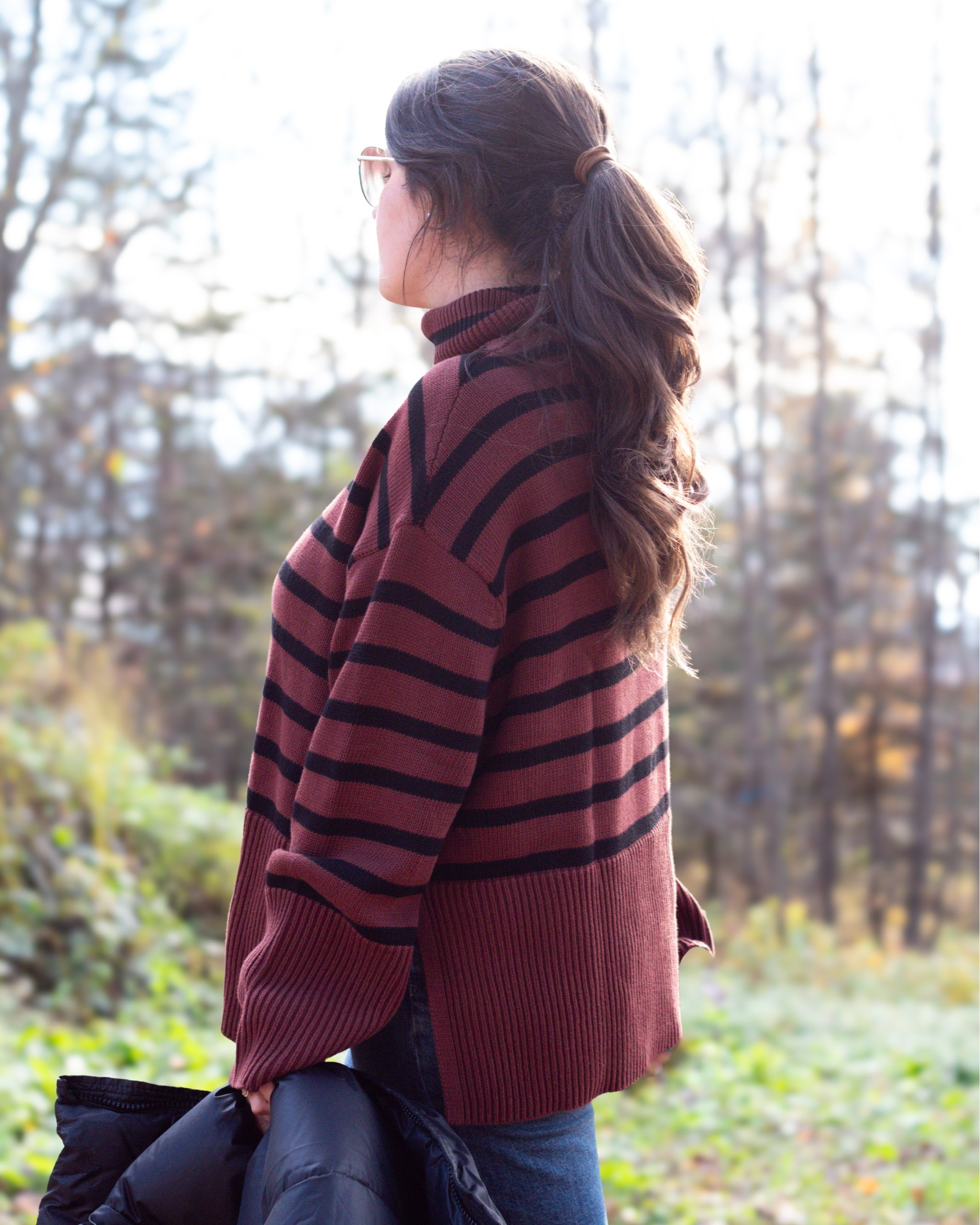 This sweater arrived today and I put it on immediately. It’s the PERFECT thanksgiving sweater in both color and shape. You can’t go wrong with a comfy oversized look for an eating-holiday! And it’s 100% cotton  

Wearing a medium and would say it’s tts. Tunic-ish length but not too long if you’re short (I’m 5’2”)

Fall sweaters. Striped sweater turtleneck sweater cotton sweater. Thanksgiving outfit. 

#LTKsalealert #LTKfindsunder50 #LTKstyletip