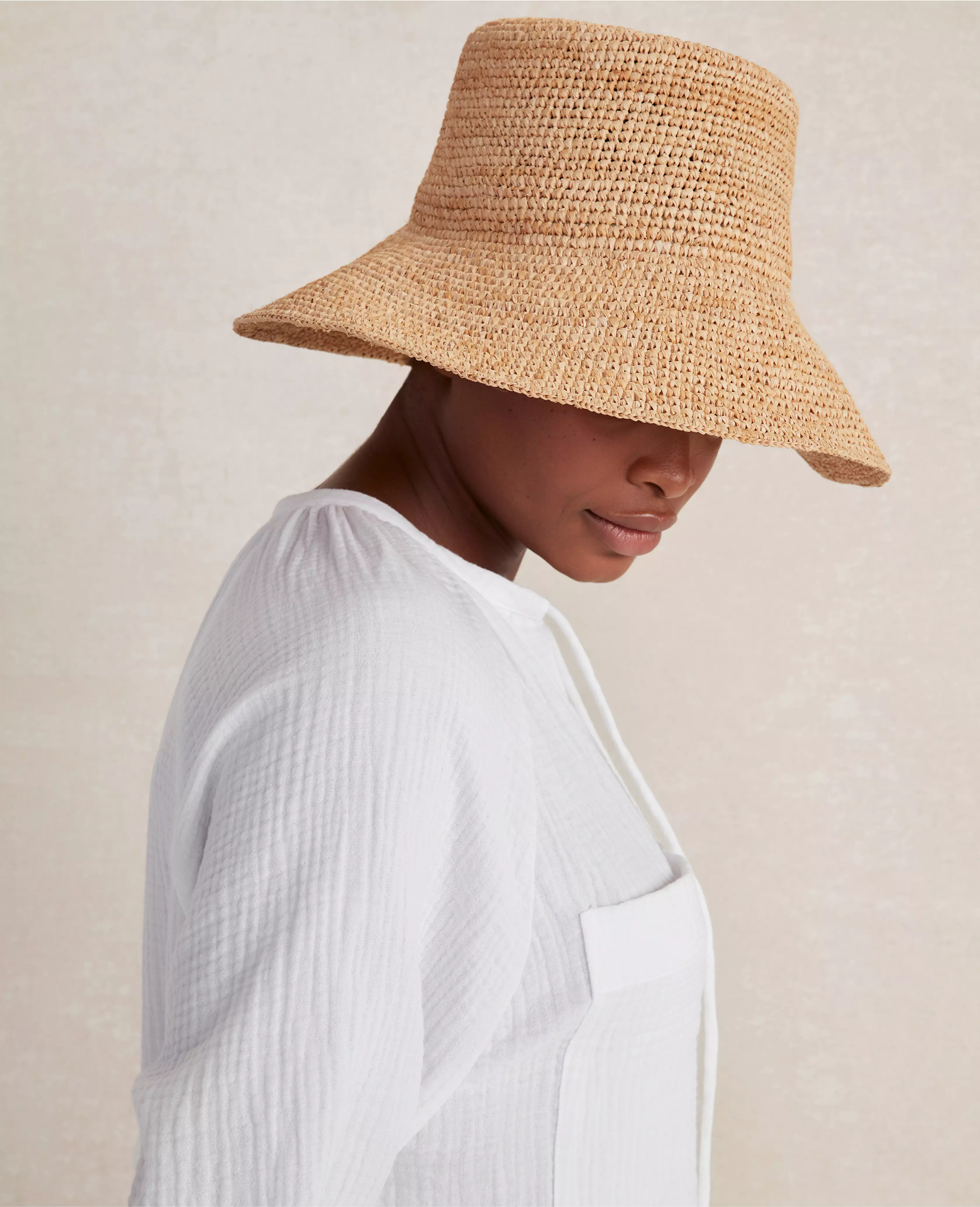 Haven Well Within Raffia Bucket Hat | Ann Taylor (US)