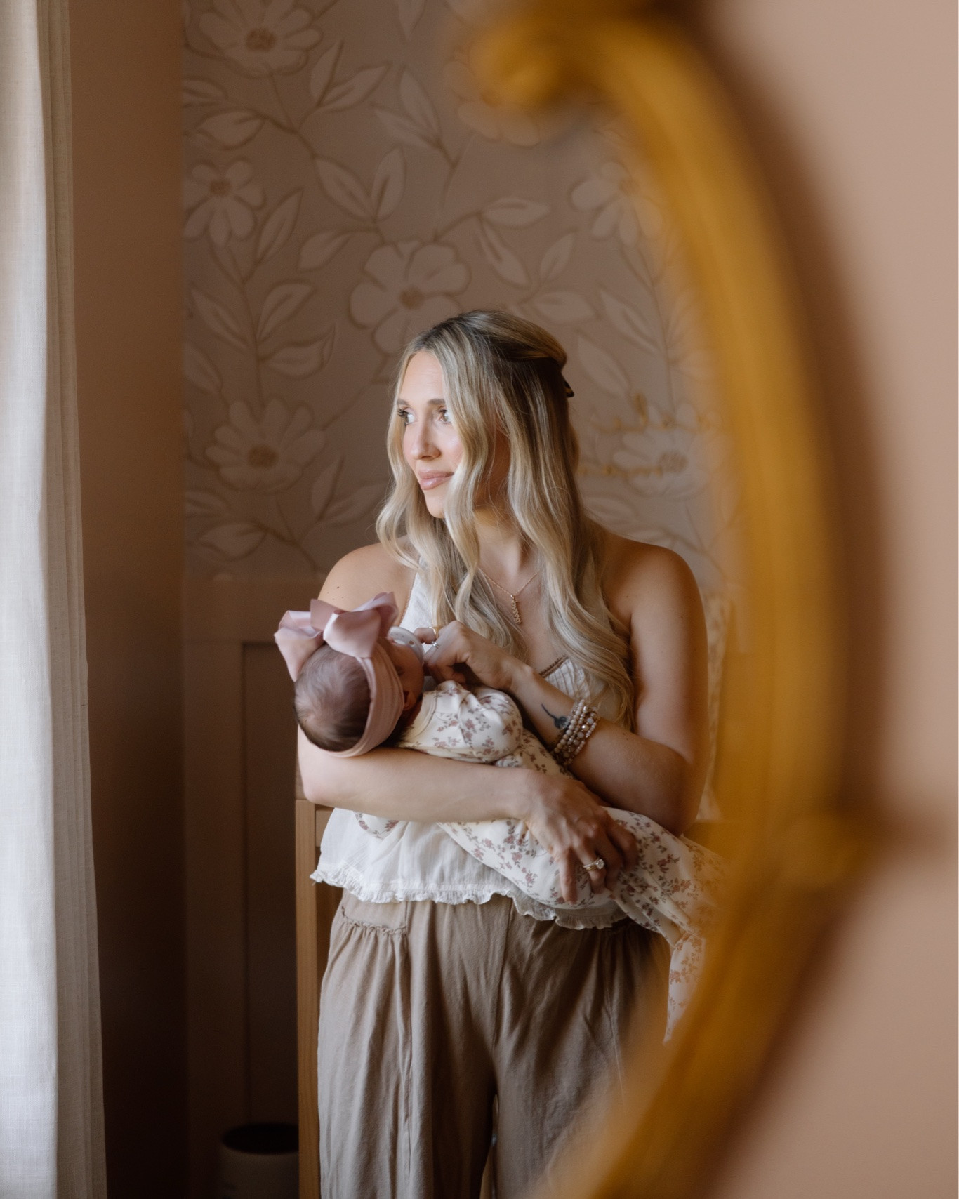 In-home newborn photo shoot - my outfit is from @Aerie and it’s on sale today for 35% off! I’m in a size extra small top and extra small short bottoms!

#LTKmomlife #LTKBaby #LTKHome