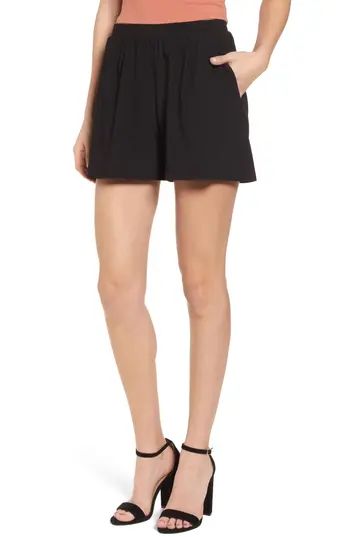 Women's Leith Pleat Front Shorts, Size X-Small - Black | Nordstrom