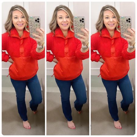 Lowest price! 🔥Down to $37.50 (Reg. $98) 

My Lou & Grey fleece top has a stretch band around the waist that can be released to cover the bum! Love these! I'm wearing an XS!

xo, Brooke

#LTKSeasonal #LTKstyletip #LTKsalealert