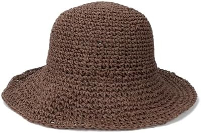 Womens Crochet Straw Sun Hat with Wide Brim – Soft Foldable Floppy Beach Hat for Summer | Amazon (US)