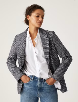 Tweed Relaxed Textured Blazer | M&S Collection | M&S | Marks & Spencer (UK)