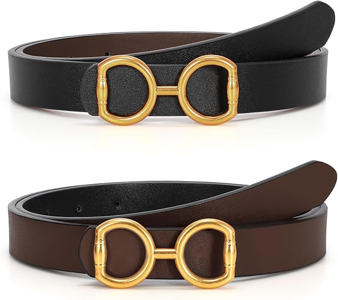 Reversible Leather Belt for Women, Fashion Ladies Belt for Jeans Pants Dress Width:0.9" | Amazon (US)