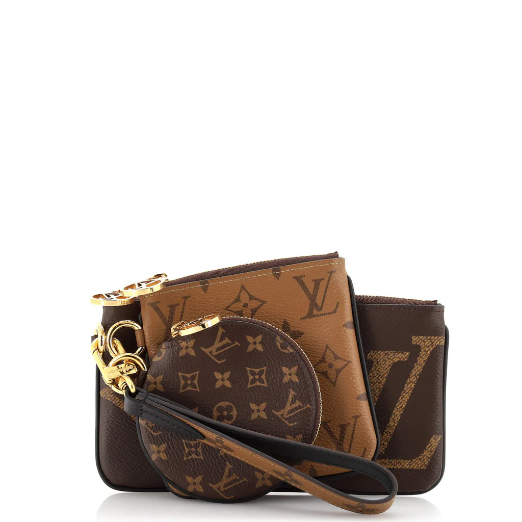 Trio Pouch Set Reverse Monogram Giant | Rebag