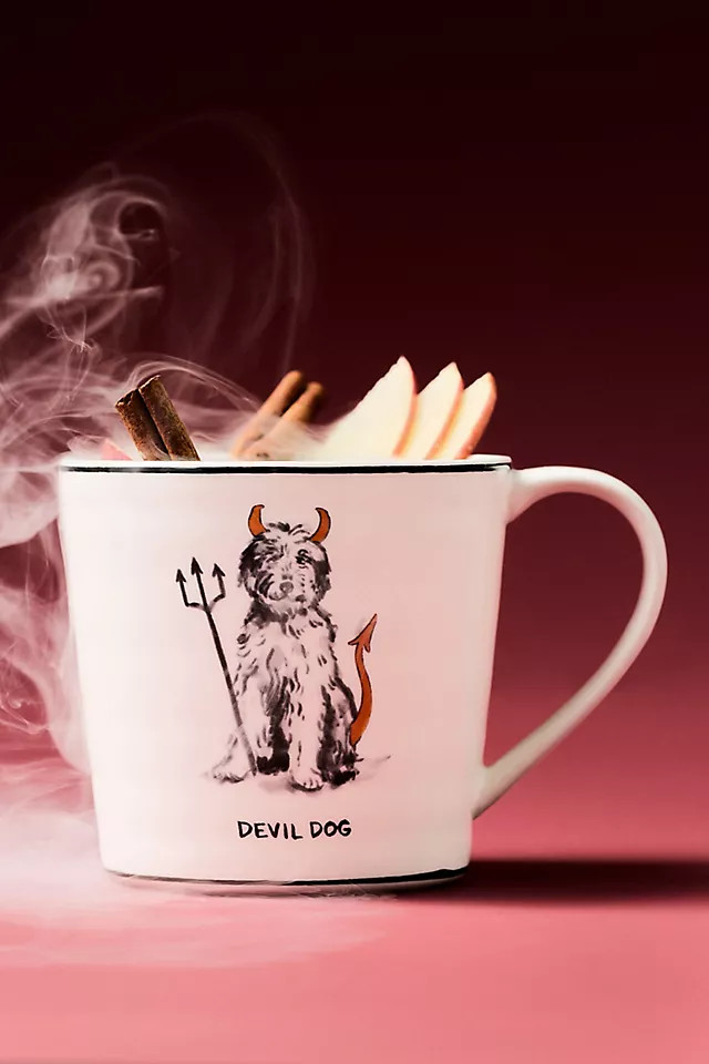 Stoneware Halloween Dog Mug | Anthropologie (US)