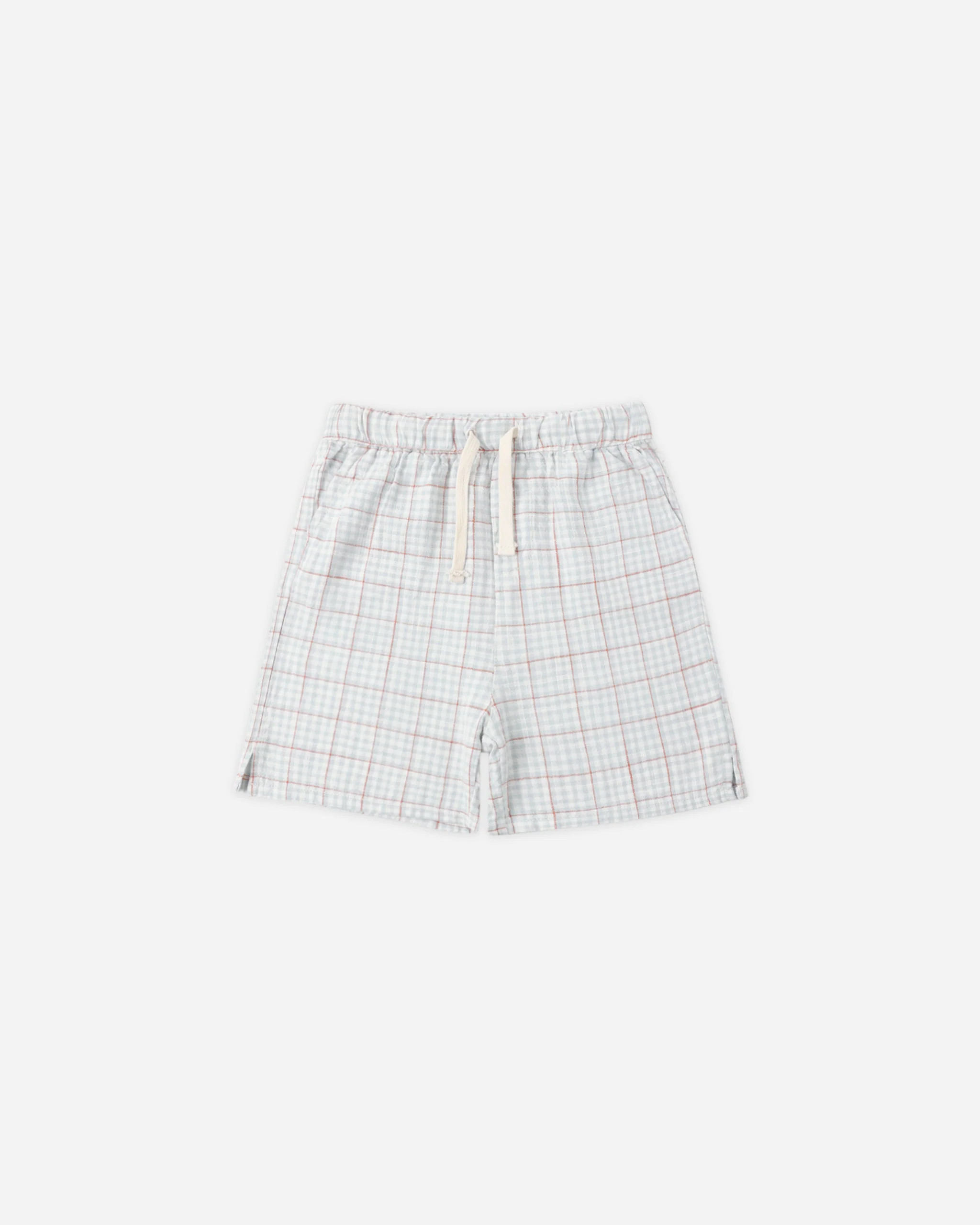 Perry Short Light Blue Plaid | Rylee + Cru