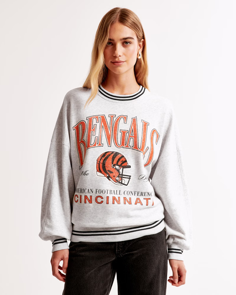 Cincinnati Bengals Graphic Oversized Sunday Crew | Abercrombie & Fitch (US)