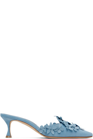 Blue Harnes Mules | SSENSE