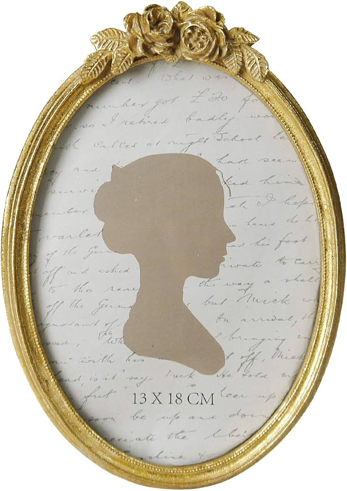 Sunlit Vintage Picture Frame 5x7 Inch, Oval Antique Photo Frames with Glass Front, Luxury Photo D... | Amazon (US)