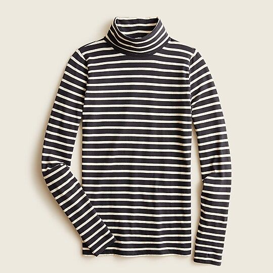 J.Crew: Tissue Turtleneck T-shirt In Stripes For Women | J.Crew US