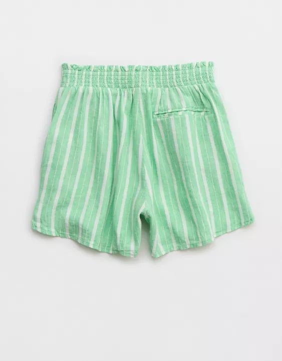 Aerie Pool-To-Party Linen Edition High Waisted Short | American Eagle Outfitters (US & CA)