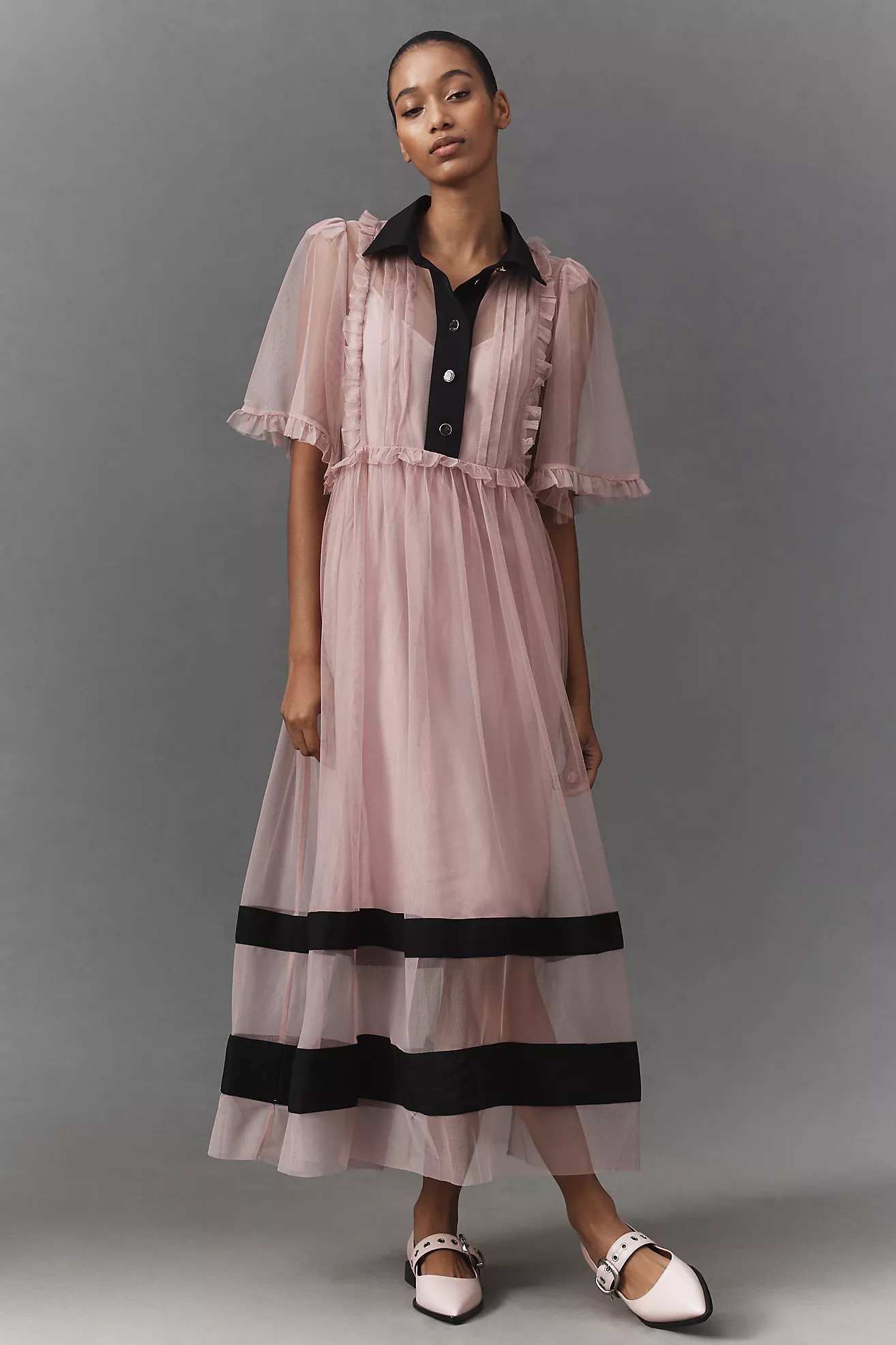 By Anthropologie Sheer Maxi Dress | Anthropologie (US)