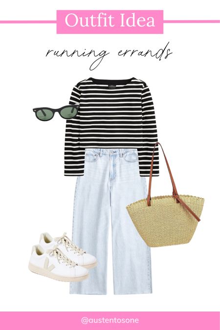 Relaxed fit denim is great for casual outfits if you’re running errands. Pair them with a classic striped top and Vejas sneakers  

#LTKstyletip #LTKfindsunder100