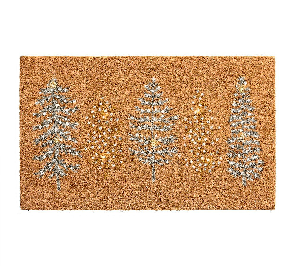 Metallic Trees Light Up Doormat, 18x30, Multi | Pottery Barn (US)