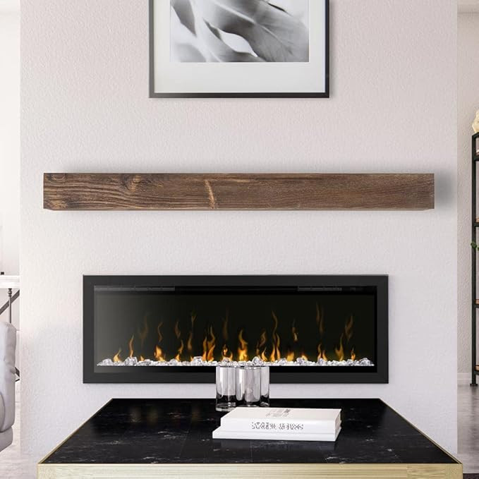 Mantels Direct Vail Floating Wood Mantel Shelf - Rustic Provincial 72 Inch x 4 Inch Beautiful Woo... | Amazon (US)