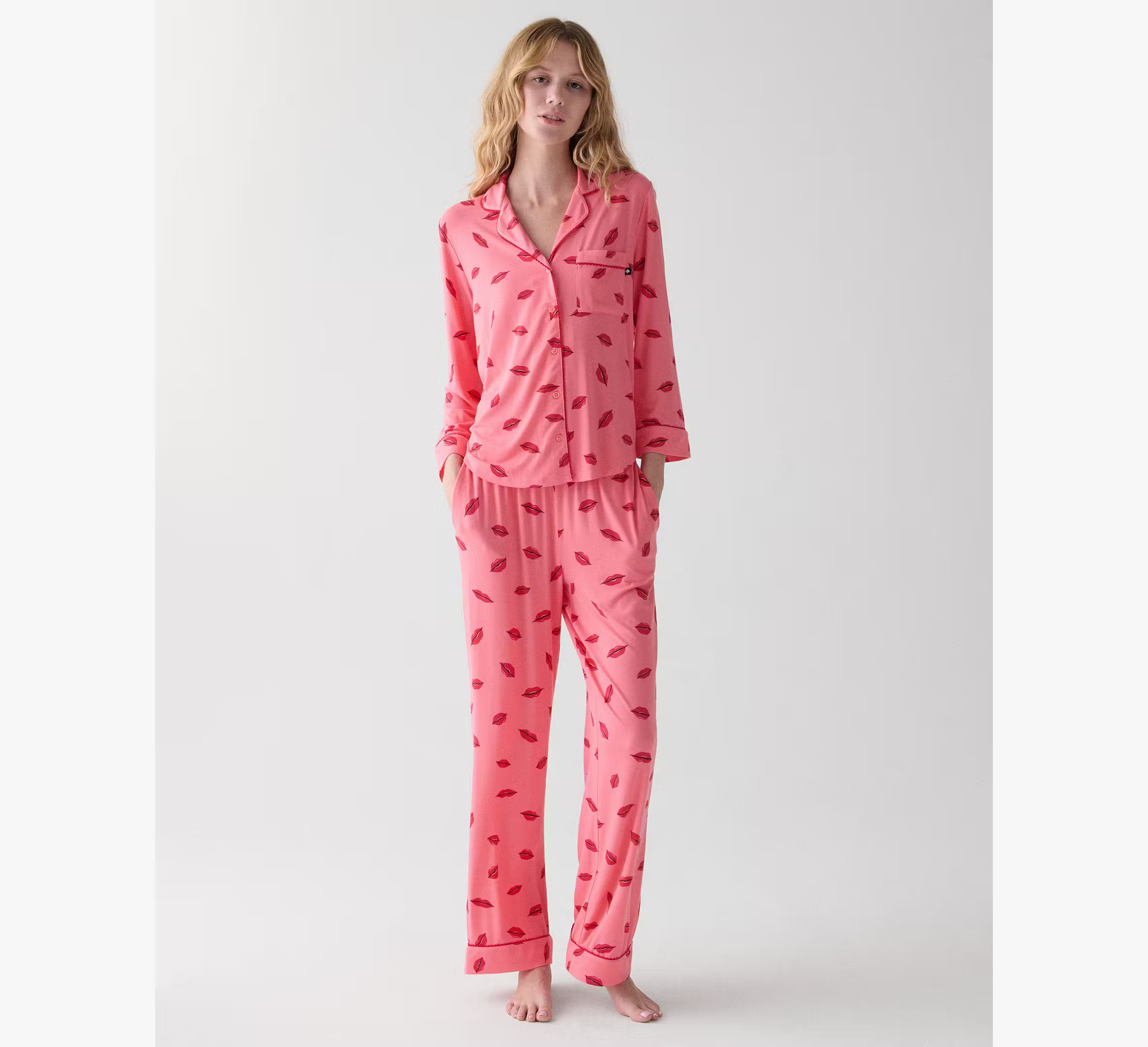 Kate Spade Long Pajama Set, Mauve - Small | Kate Spade (US)
