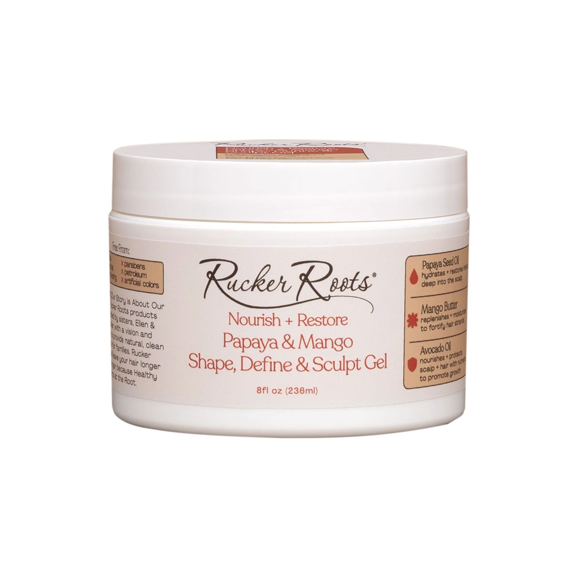 Rucker Roots Nourish + Restore Papaya & Mango Shape & Define Gel, 8fl.oz., Moisturizing | Walmart (US)