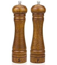 XWXO Wood Salt and Pepper Grinder Set, Salt Mill Pepper Grinder Set, Pepper Mill, Salt Shakers wi... | Amazon (US)