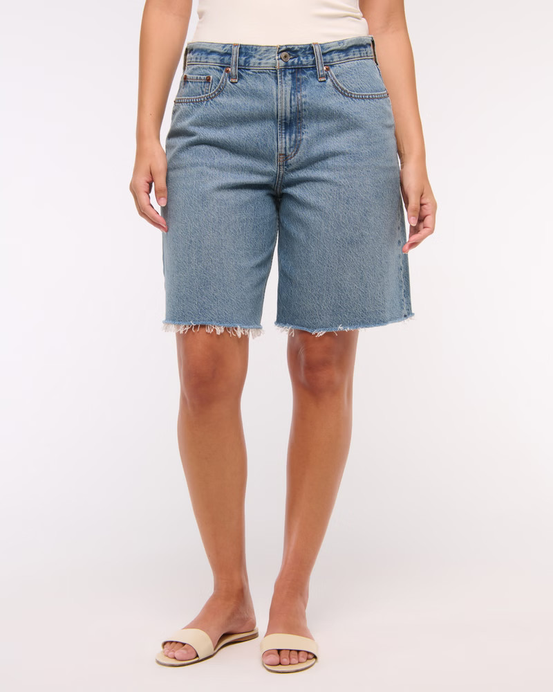 Curve Love Mid Rise Jort | Abercrombie & Fitch (US)