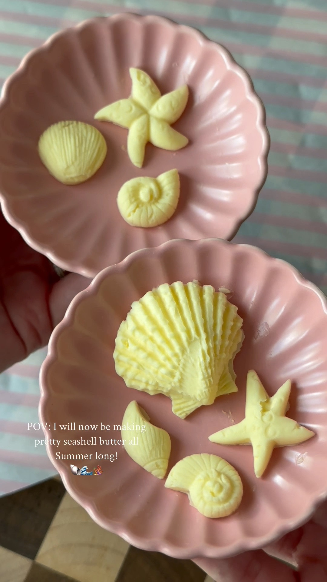 You will never want boring butter again! 
These are so cute and all you need is a baking mold and your favorite butter (unless you choose to make your own)
After spreading into the mold I put them in the fridge for an hour and then took them out to serve! 🐚🧈🥖

#LTKHome #LTKSummerEdit