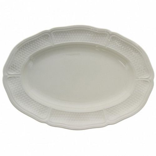 Gien France Pont Aux Choux White Oval Platter Large 16 3/4" x 11 3/4 | Gracious Style