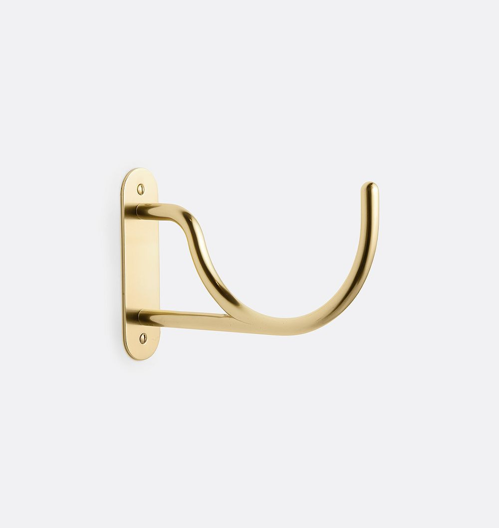 Wall Mounted Hose Hanger, Unlacquered Brass | Rejuvenation