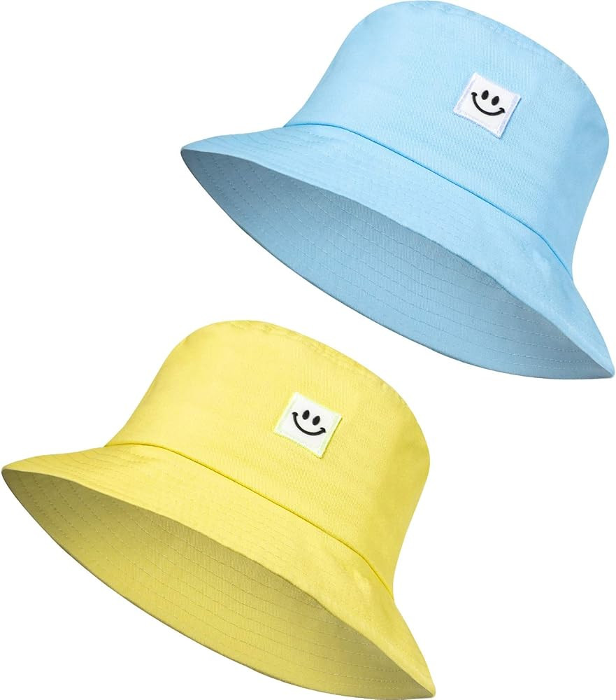 Smiling Face Bucket Hat Cute Bucket Cap Beach Sun Hat Summer Travel Bucket for Women Men | Amazon (US)
