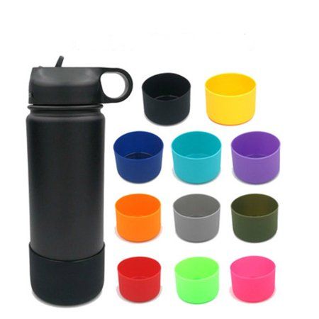 Protective Silicone Bottle Boot/Sleeve Hydro Flask Anti-Slip Bottom Cover Hot(Transparent White/12-2 | Walmart (US)